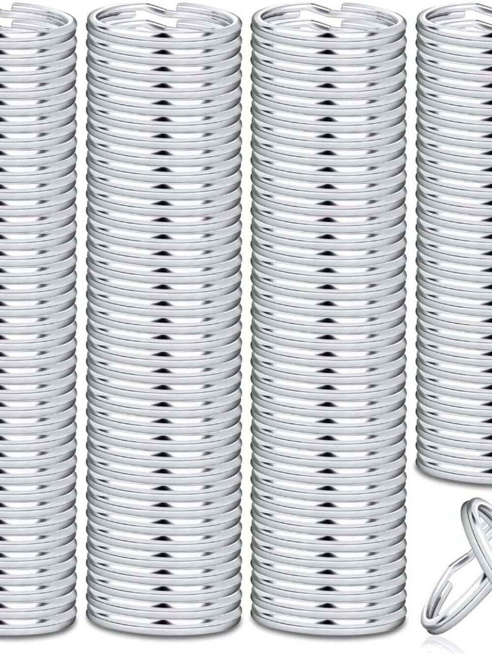 200Pcs Split Key Rings Bulk for Keychain and Crafts, 1 inch 25mm